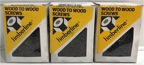 (3) Boxes Of Timberline Fasteners Wood To Wood Screws