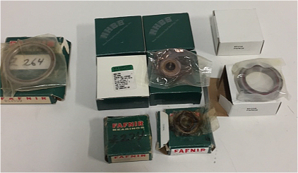 (5) Various Size Fafnir Bearings (4) New Hampshire Bearing Ball Airframe Bearings