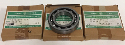 (3) General Electric General Use 4.5” Bearings