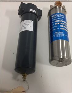 (1) UsFilter Stainless Steel Water Filter Housing (1) Accrafilter Air Compressor Filter 250 PSI