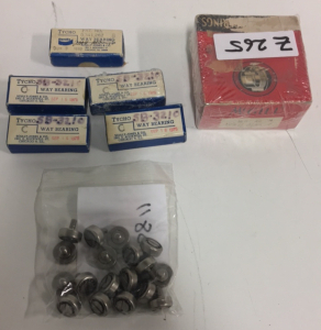 (1) McGill Needle Roller Bearing (4) Tycho C Way Bearings (1) Tycho B way Bearing (18) Unknown Micro bearings