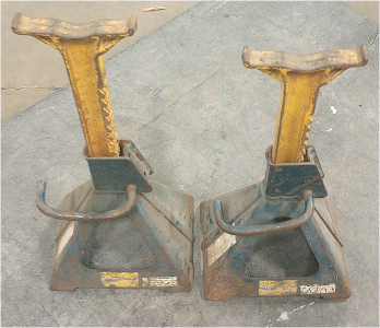 (2) Walker Brand 2-Ton Steel Jack Stands