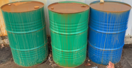 (2) KLK Drum Barrels-(1) Blue Barrel