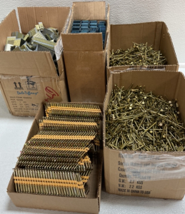 (2) Boxes of Heavy Duty Staples, (3) Boxes of Nails