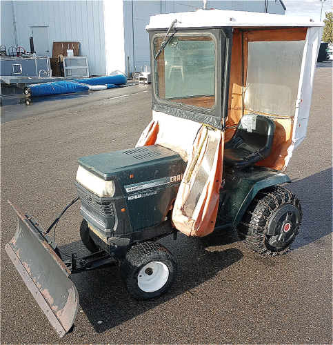 Craftsman Kohler Command 20.5hp Twin Lawn Tractor With 48" Snow Plow and Tractor Cover