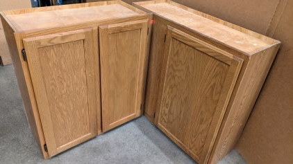 Oak Corner Cupboards
