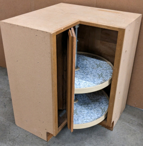 Oak Lazy Susan Corner Cabinet