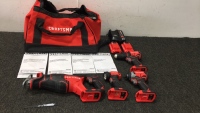 (4) Craftsman Tools Including Batteries and Charger.