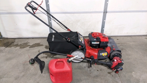 Troy-bilt Lawn Mower & Trimmer, 5gal Gas Can