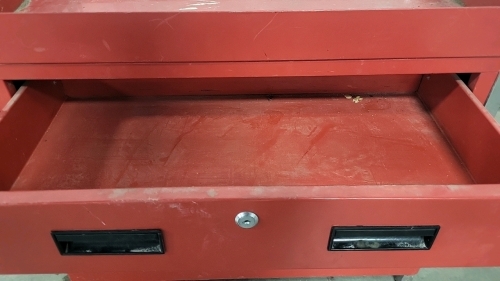 Red Stationary Tool Box with (1) Drawer