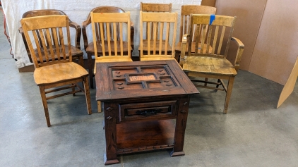 Wood Chair Sets & Singles, Wood End Table