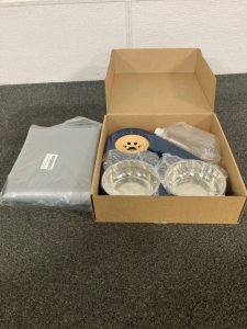 Dog food bowl and water bowl set & bbq cover