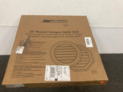 22&rdquo; octagon gable Vent