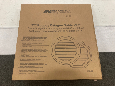 22&rdquo; round/ octagon Gable Vent