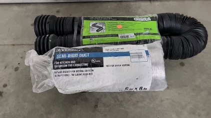 6"&times;8' Semi Rigid Duct for Kitchen and Bathroom and 12' Drain Pipe