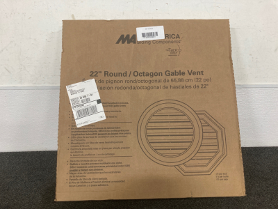 22&rdquo; octagon gable vent
