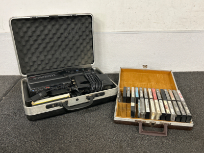 Vintage Cassette Tapes and Magnavox Movie Maker Camcorder With Case