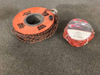 60&rsquo; tube rope, and wheel of rope