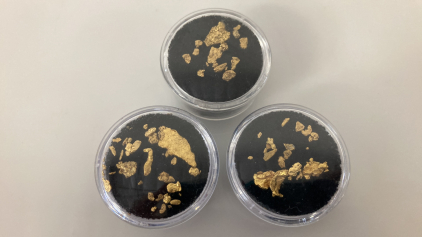 (3) Containers Of Small Gold Nuggets