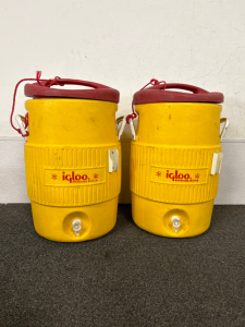 (2) 5 Gallon Igloo Water Coolers