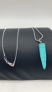 Bullet Shaped Turquoise Gemstone Necklace