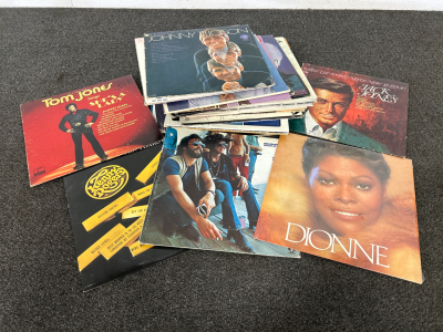 Collection of Vinyl Records: Kenny Rogers, Dionne, Jack Jones and Many More Artists