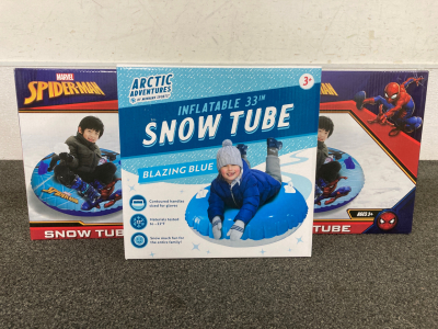 (3) Brand New Snow Tubes