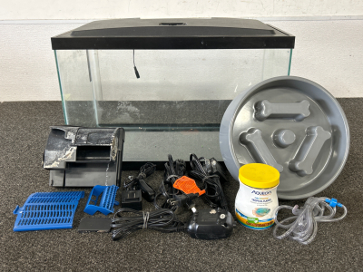 Fish Tank Set and Pet Food Bowl