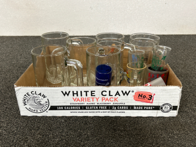 Flat with Beer Mugs and Shot Glasses