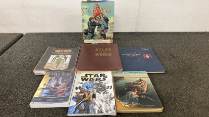 Civil War, U.S. Army, Mississippi, World Atlas And Star Wars Books
