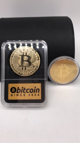 (2) Gold Plated Bitcoins