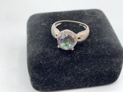 925 Topaz Ring Size 8.5