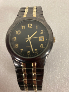 Black & gold toned watch