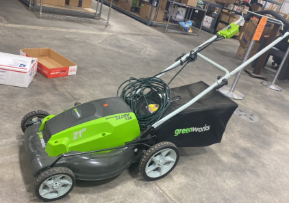 Green works 120V 13A lawnmower No gas