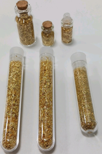 (6) Bottles Of Gold Flake/ Leaf Gold