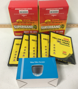 (2) Superband Repellent-(6) Yellow Sticky Traps-Wine Filter Aerator