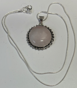 Rose Quartz Gemstone .925 Necklace