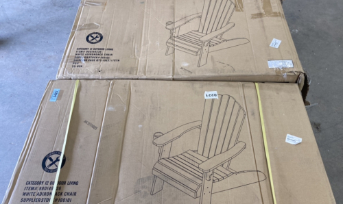 (2) White Adirondack Chairs