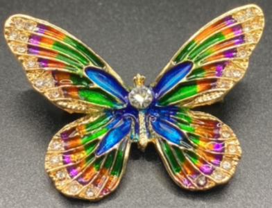 Beautiful Multicolored Butterfly Pin