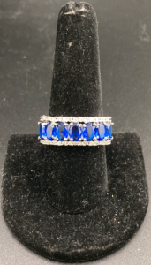 Blue Sapphire Ring .925 Size 9.5