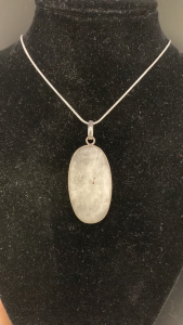 Oval Moonstone Gemstone Necklace .925