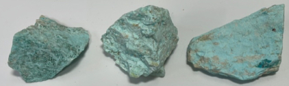 (3) Natural Rough Turquoise Gemstones 749.50ct Mined From Kingman Arizona Mine