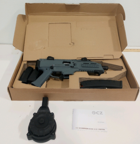 Cz Scorpion EVO3, 9MM Semi Automatic Pistol NEW