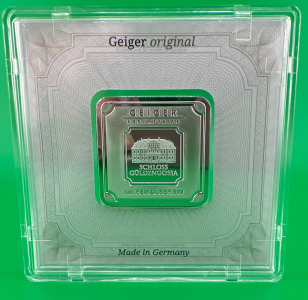 Geiger Silver Bar - 1Troy Oz .999 Pure, in Assay
