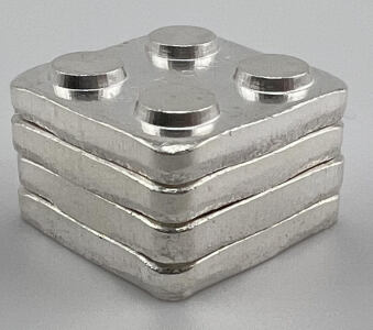 (4) 1/8 Oz Building Block Bar - .999 Pure Silver