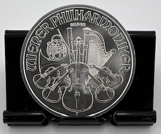 Silver Austrian Philharmonic Round, 1 Troy Ounce, .999 Pure