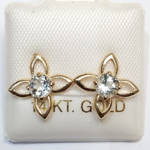 14K Aquamarine(0.5ct) Earrings