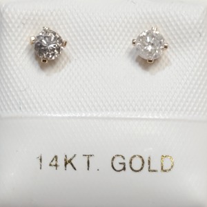 14K Diamond(0.3ct) Earrings