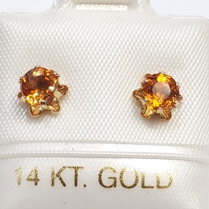 14K Citrine Earrings