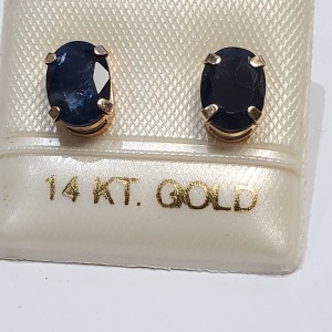 14K Sapphire(2.2ct) Earrings